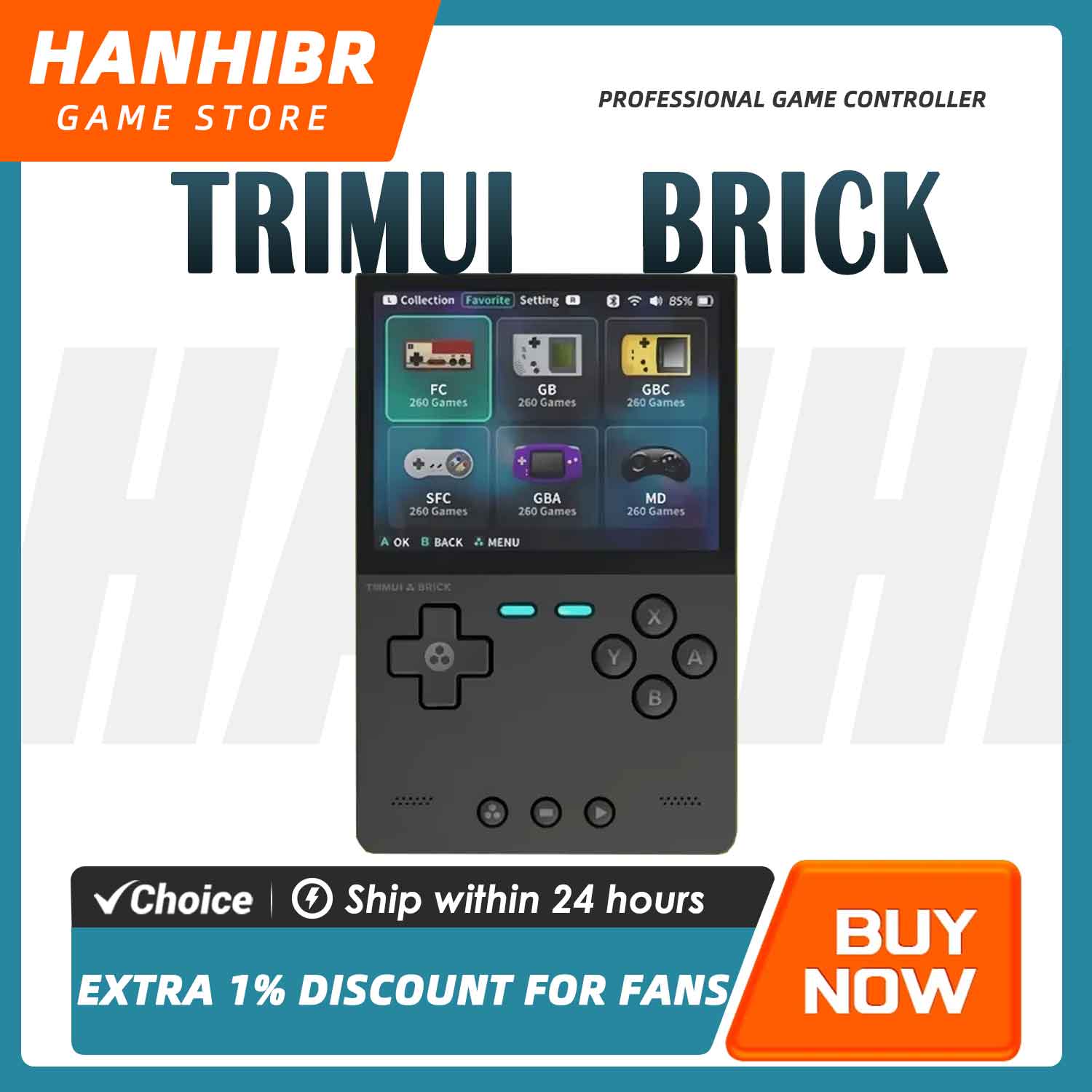Retro Gaming Device - TRIMUI BRICK CNC Metal Retro Handheld