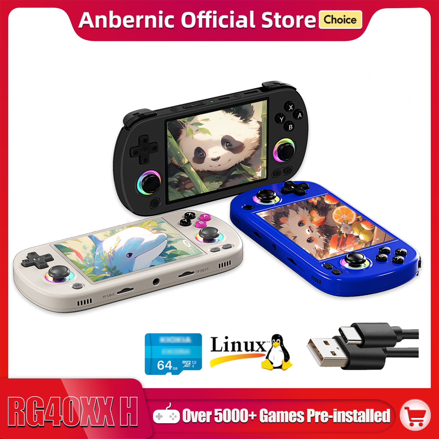 Retro Gaming Device - ANBERNIC RG40XX H Handheld Game Console