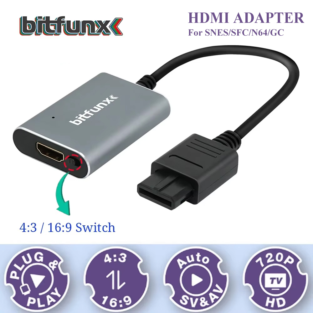 Retro Gaming Unit - Bitfunx 720P Svideo / AV To
