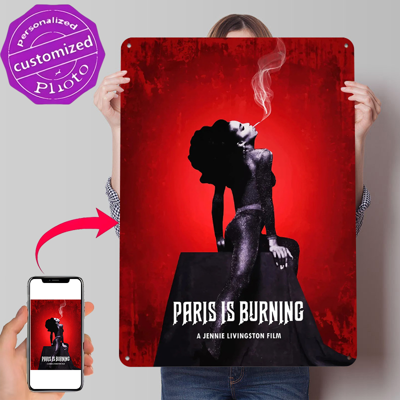 Retro Gaming Paris - Paris Is Burning Metal Poster Customized