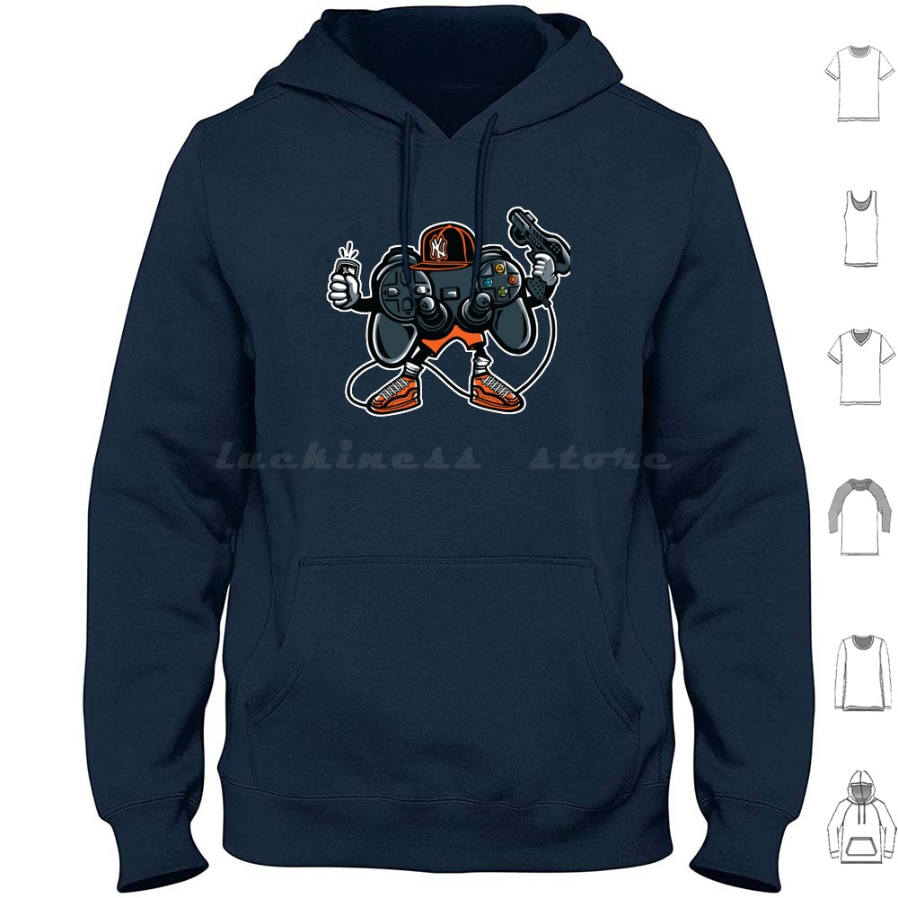 Retro Gaming Gun - Video Game Controller Hoodies Long Sleeve