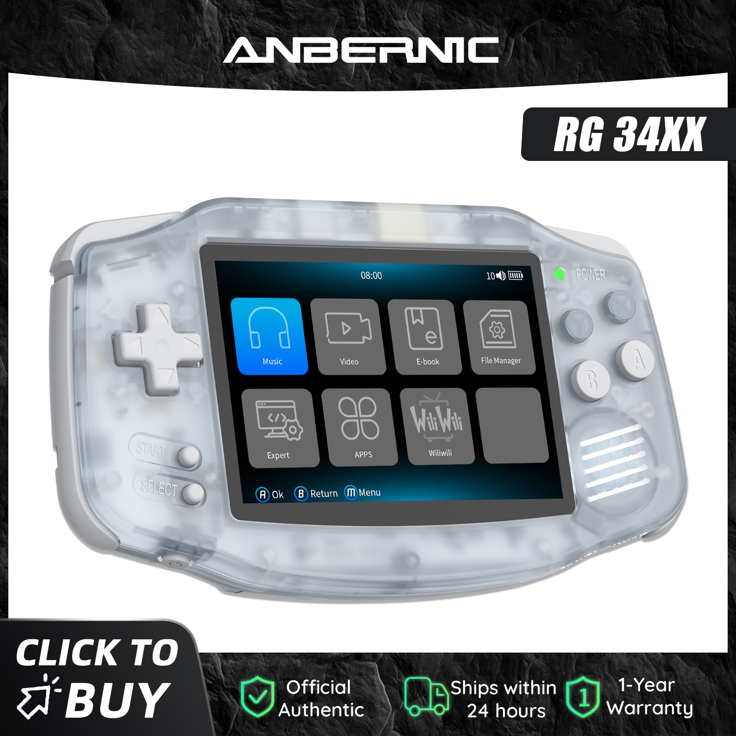 Retro Gaming Tv Box - Anbernic NEW RG34XX Retro Game Console