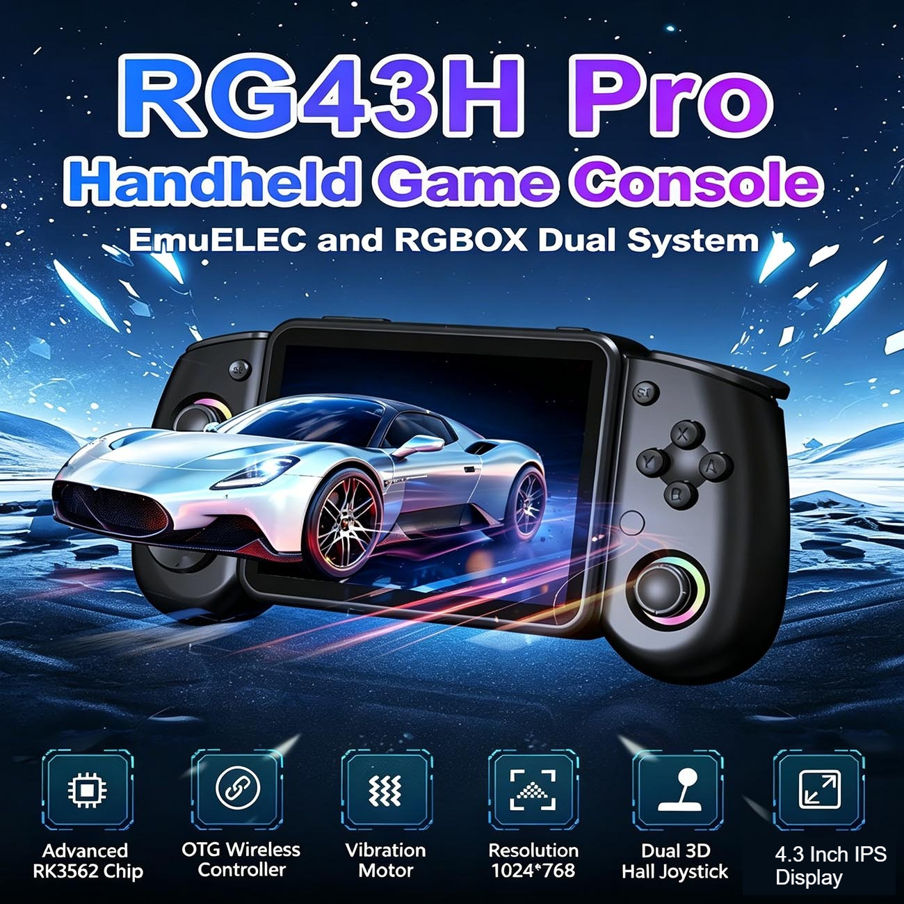 Retro Gaming Handheld 2026 - 2026 New RG43H Pro Open Source