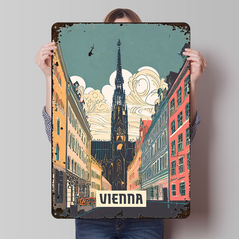 Retro Gaming Vienna - Vienna Printed Poster Customizable Wall Art