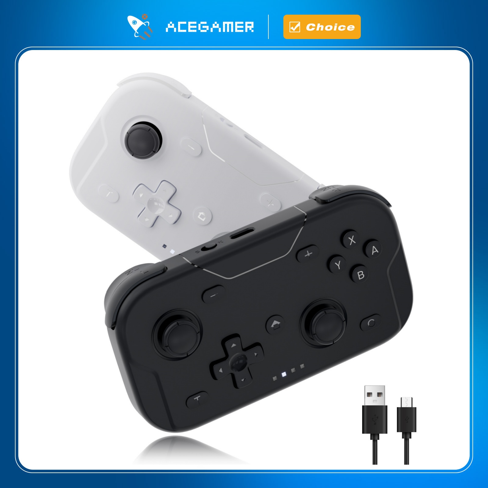 Retro Gaming Joystick - AceGamer Pocket Game Controller Portable Hall