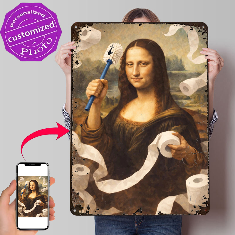 Retro Gaming Wallpaper - Mona Lisa With Toilet Brush and