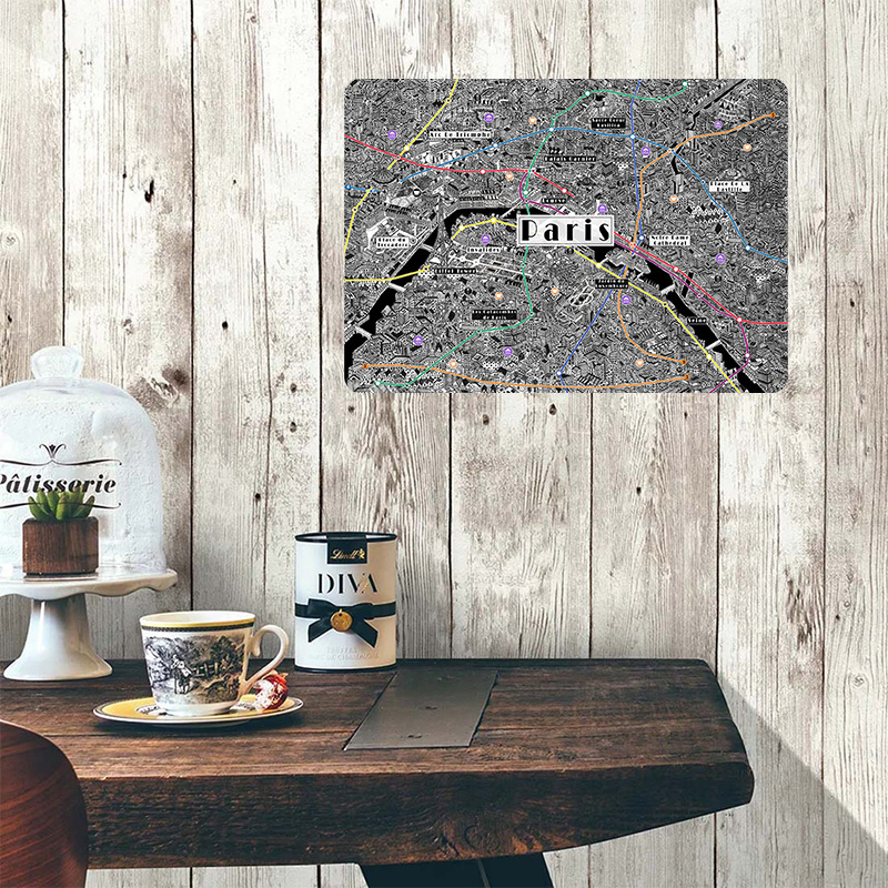 Paris City Map With Metro Line - Retro Gaming Paris avis et prix