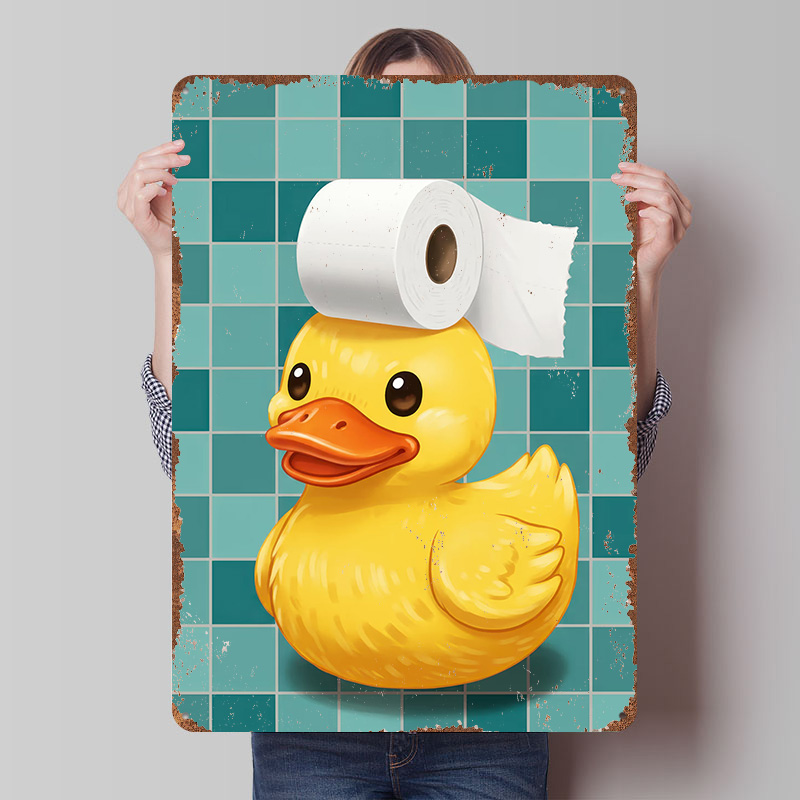 Duck With Toilet Paper Hat Pri - Retro Gaming Wallpaper avis et prix