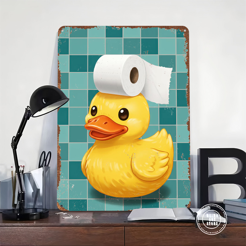 Duck With Toilet Paper Hat Pri - Retro Gaming Wallpaper avis et prix