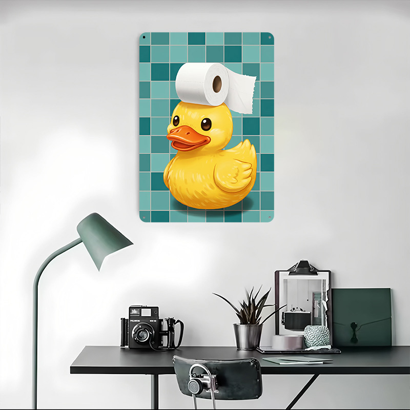 Duck With Toilet Paper Hat Pri - Retro Gaming Wallpaper avis et prix