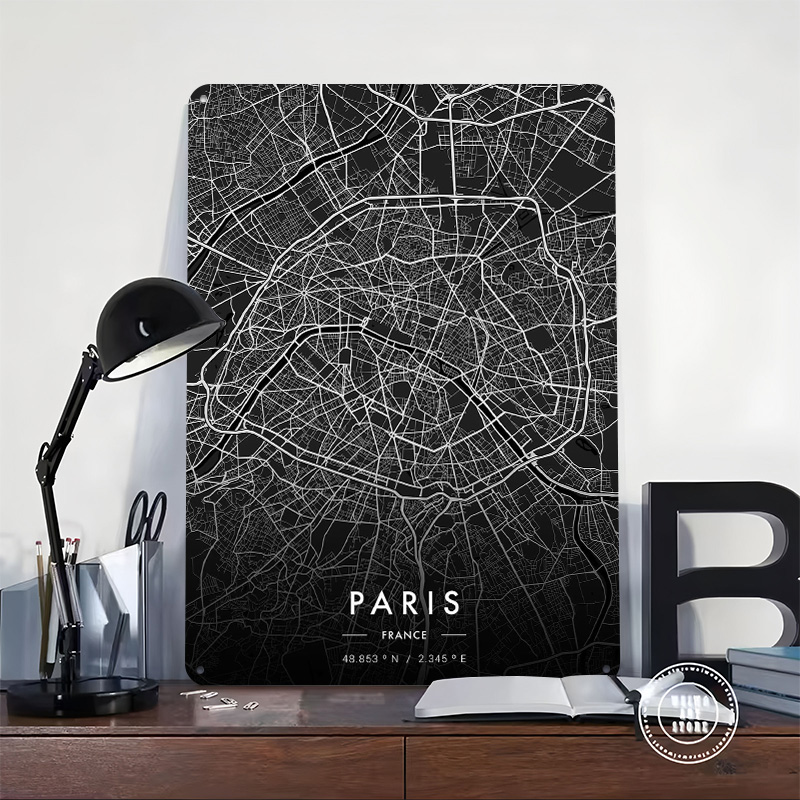 Paris City Dark Printed Poster - Retro Gaming Paris avis et prix