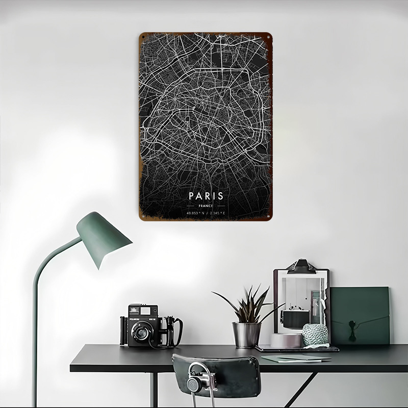 Paris City Dark Printed Poster - Retro Gaming Paris avis et prix