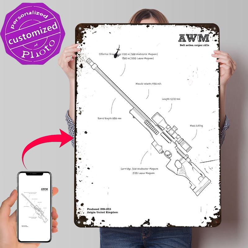 AWM Sniper Rifle Gun UK Tinpla - Retro Gaming Gun avis et prix