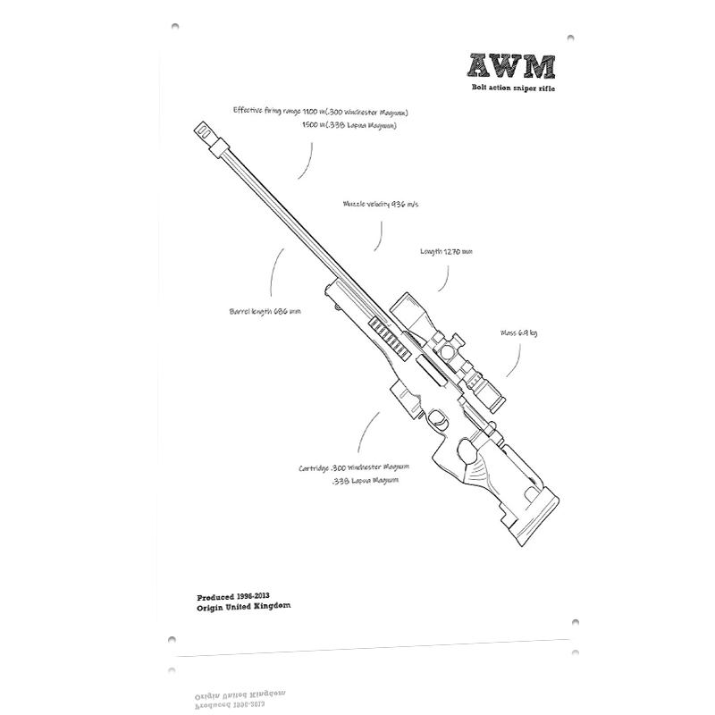 AWM Sniper Rifle Gun UK Tinpla - Retro Gaming Gun avis et prix