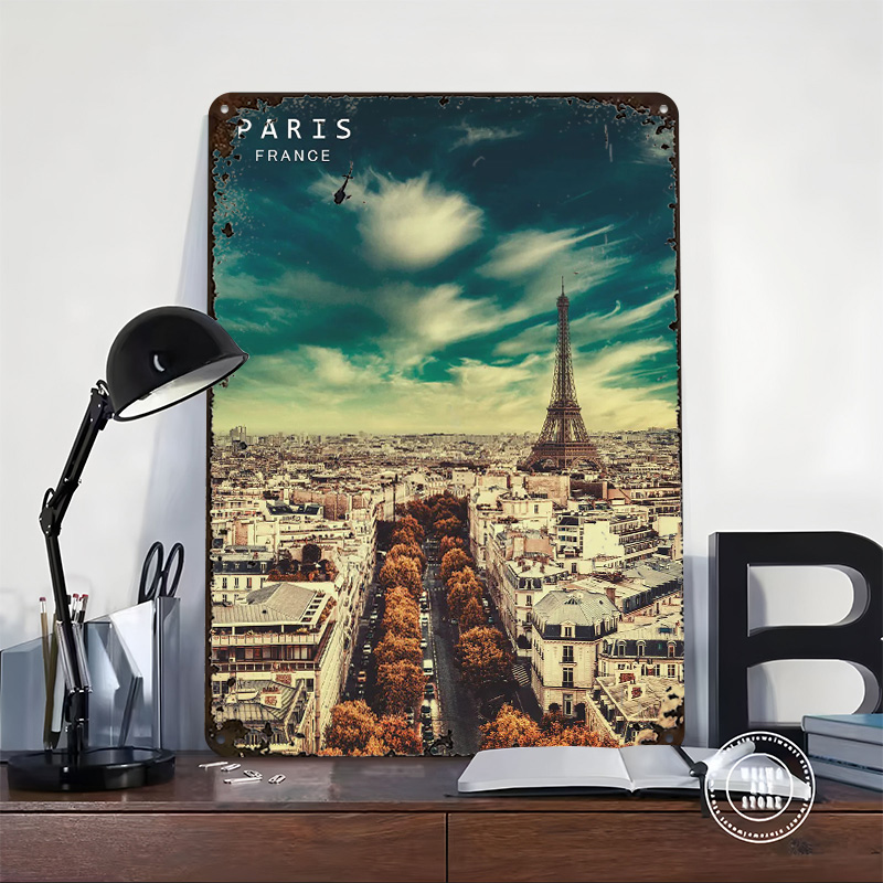 Paris France Metal Poster Wall - Retro Gaming Paris avis et prix