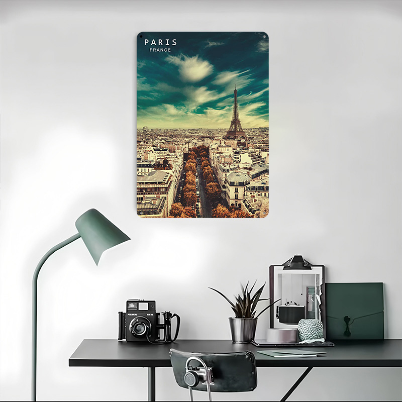 Paris France Metal Poster Wall - Retro Gaming Paris avis et prix