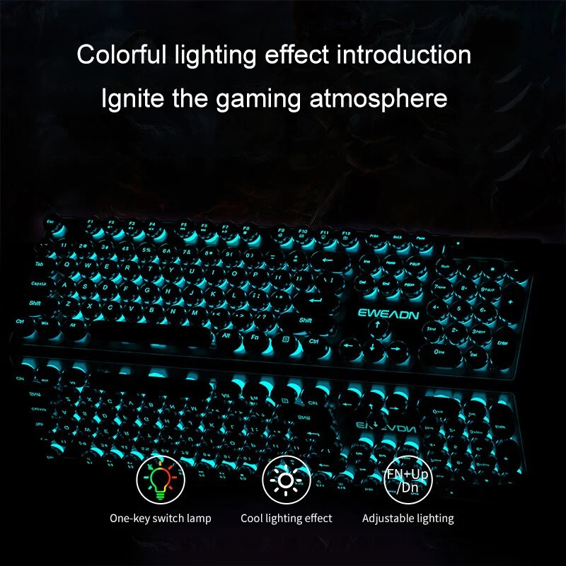 Retro Punk Mechanical Feel Key - Retro Gaming Keyboard avis et prix