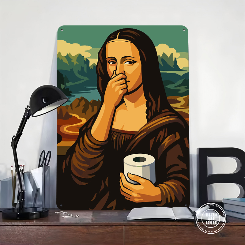Mona Lisa Holding Toilet Paper - Retro Gaming Wallpaper avis et prix