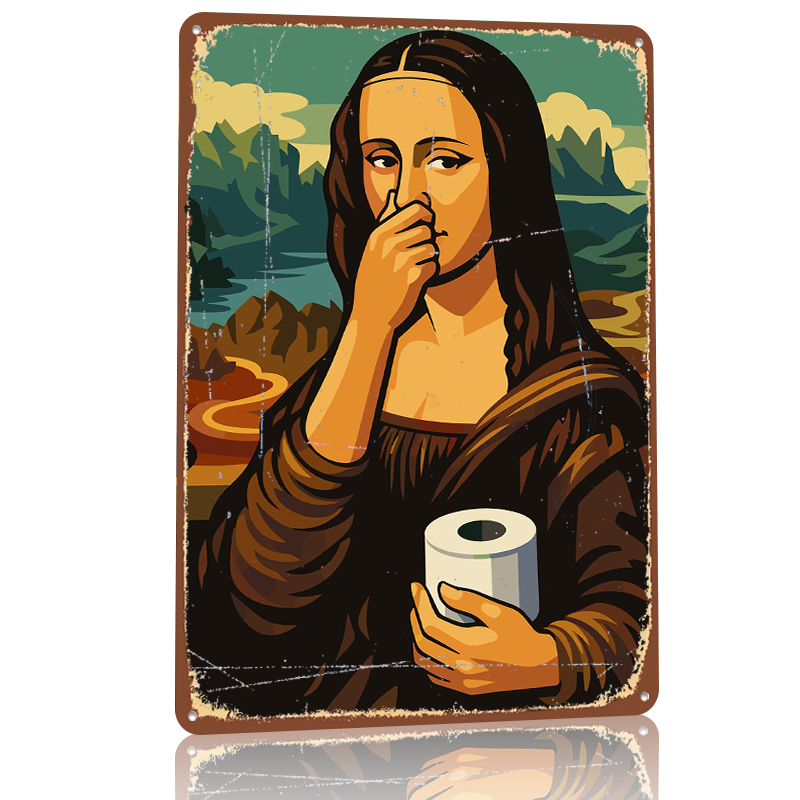 Mona Lisa Holding Toilet Paper - Retro Gaming Wallpaper avis et prix
