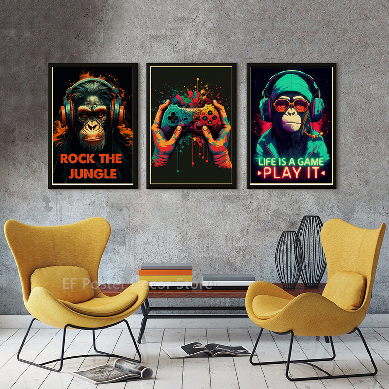 Colorful Game Controller Wall  - Retro Gaming Wallpaper avis et prix