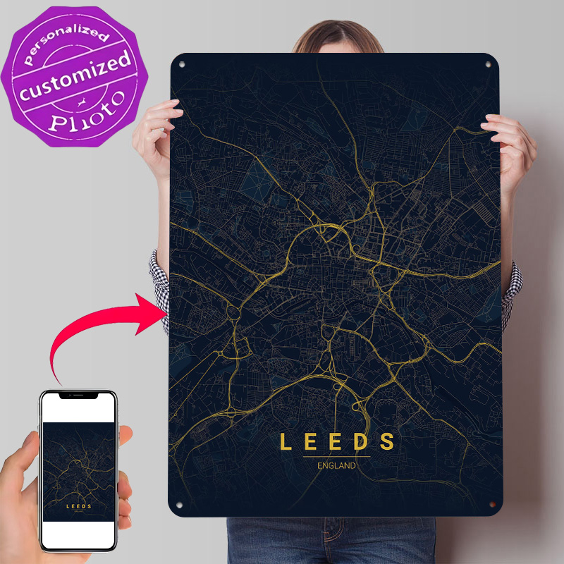 Leeds England Map Art 3D Print - Retro Gaming Leeds avis et prix