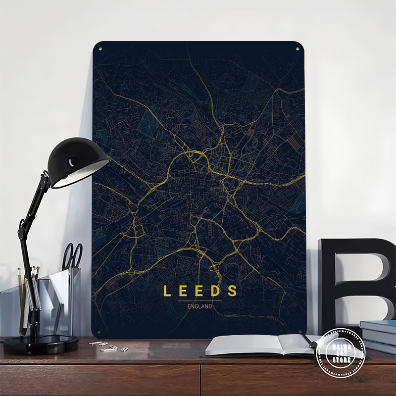 Leeds England Map Art 3D Print - Retro Gaming Leeds avis et prix