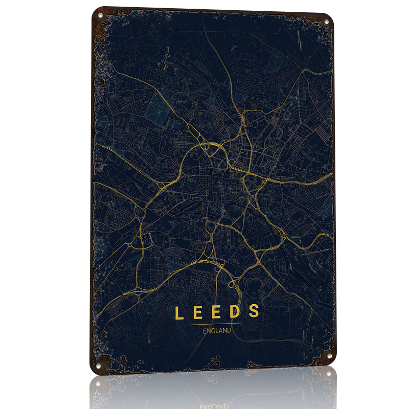Leeds England Map Art 3D Print - Retro Gaming Leeds avis et prix