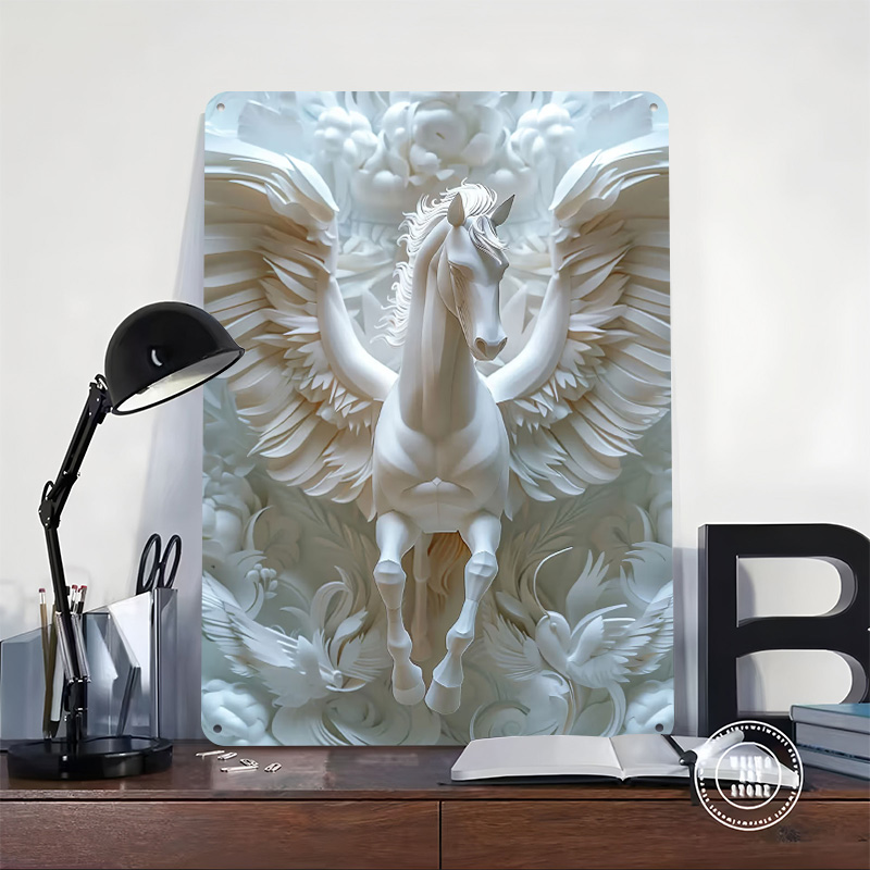 Paper Pegasus White Horse Wing - Retro Gaming Wallpaper avis et prix