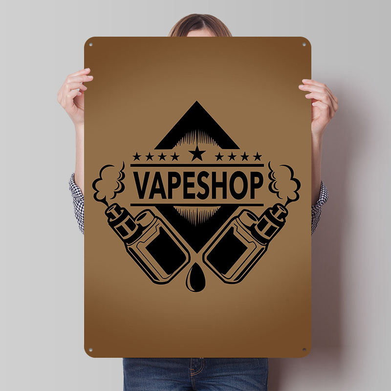 Vape Shop Logo Tinplate Poster - Retro Gaming Shops avis et prix