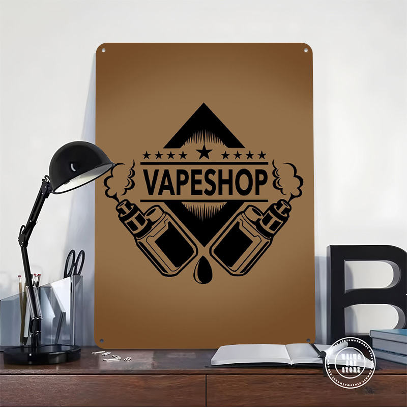 Vape Shop Logo Tinplate Poster - Retro Gaming Shops avis et prix