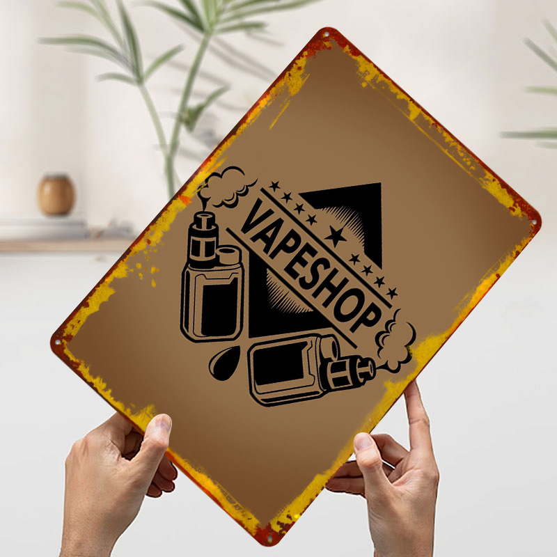 Vape Shop Logo Tinplate Poster - Retro Gaming Shops avis et prix