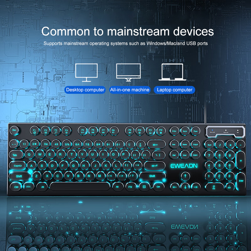 EWEADN Typewriter Gaming Keybo - Retro Gaming Setup avis et prix