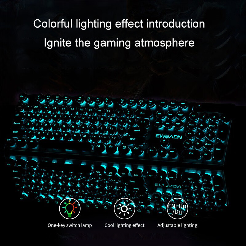EWEADN Typewriter Gaming Keybo - Retro Gaming Setup avis et prix