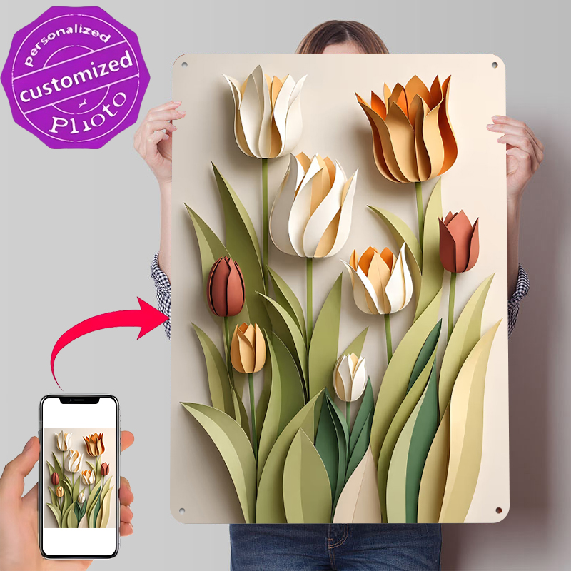 Paper Cutout Tulips Flowers Pr - Retro Gaming Wallpaper avis et prix