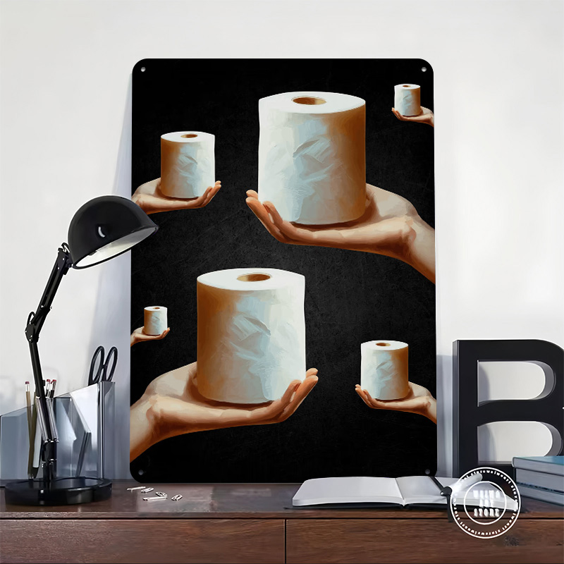 Hands Holding Toilet Paper Rol - Retro Gaming Wallpaper avis et prix