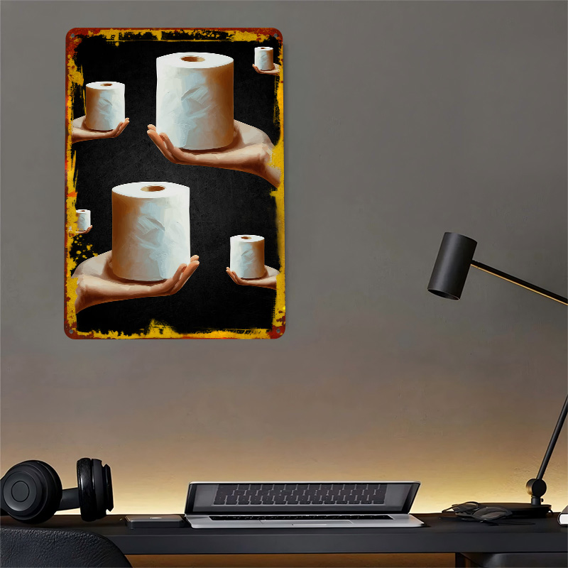 Hands Holding Toilet Paper Rol - Retro Gaming Wallpaper avis et prix