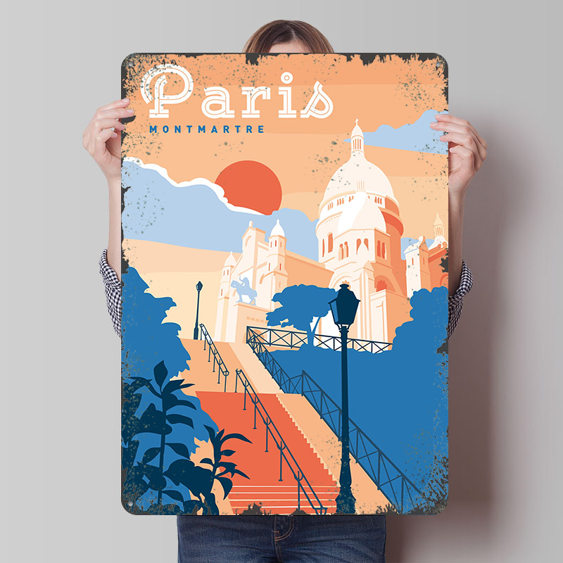 Paris Montmartre Travel Printe - Retro Gaming Paris avis et prix