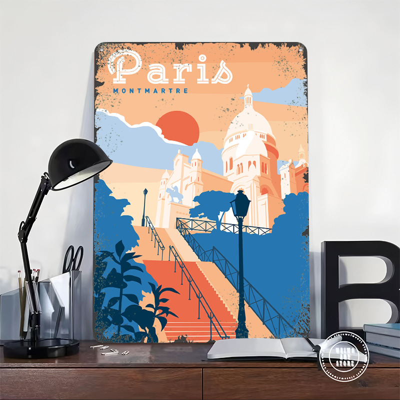Paris Montmartre Travel Printe - Retro Gaming Paris avis et prix