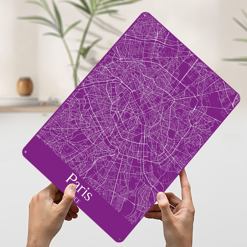 Paris City Map Printed Poster  - Retro Gaming Paris avis et prix