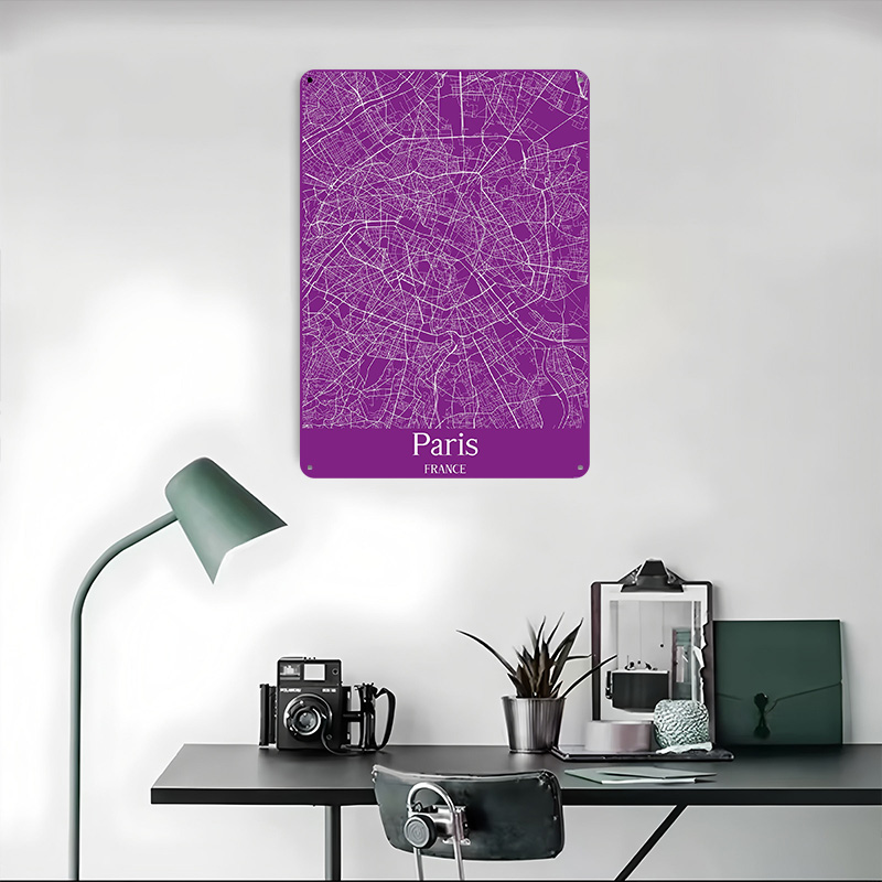 Paris City Map Printed Poster  - Retro Gaming Paris avis et prix