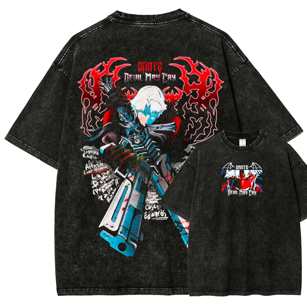 Devil May Cry Retro Washed T-s - Retro Gaming Shops avis et prix
