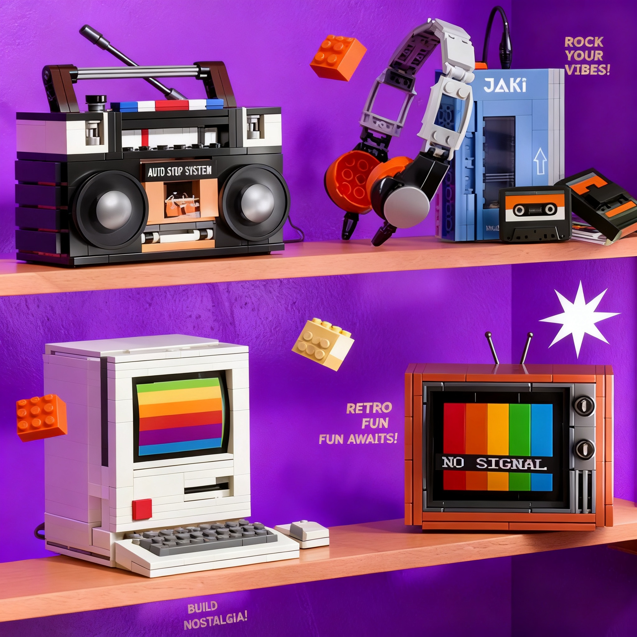 Retro DIY Building Blocks TV R - Retro Gaming Unit avis et prix
