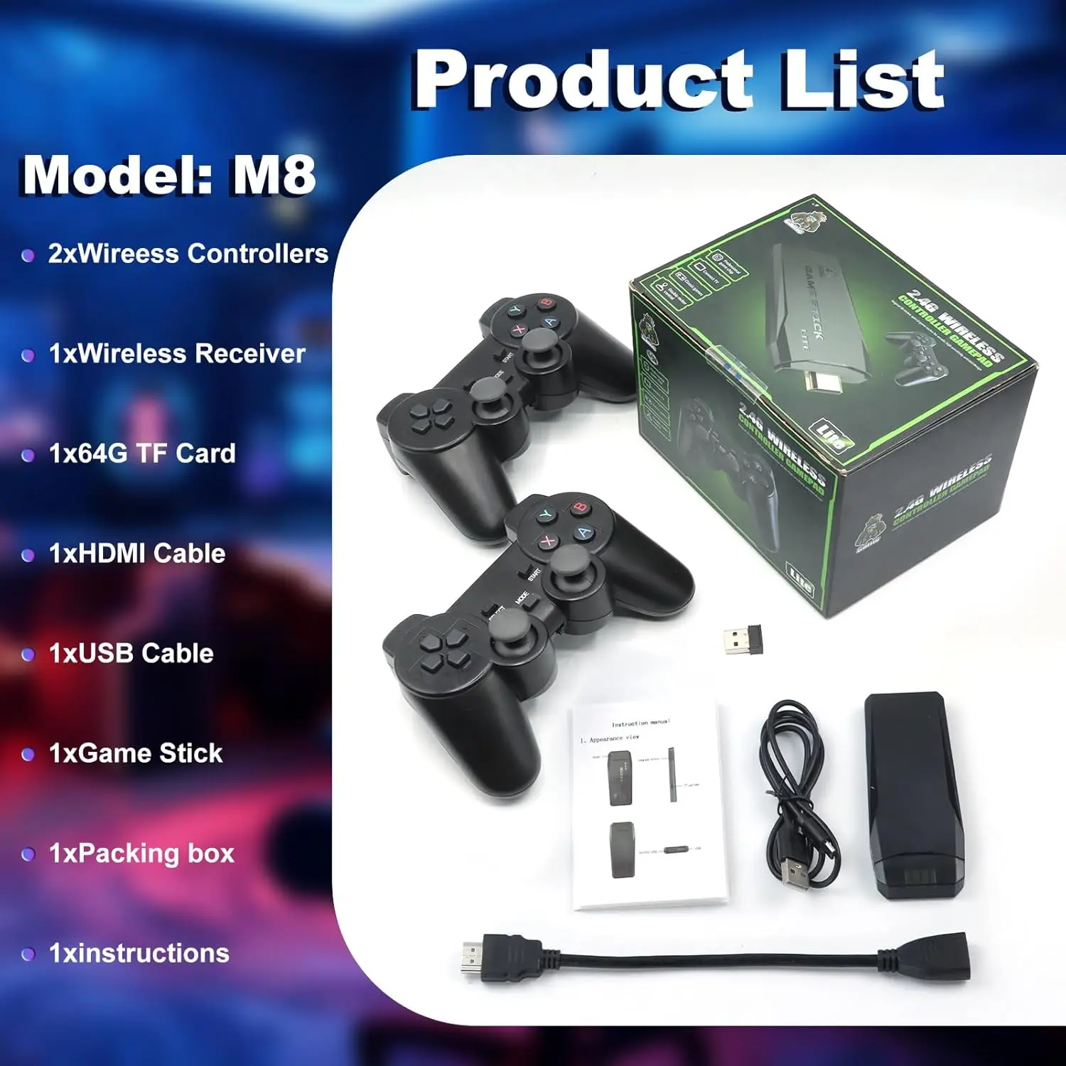 M8 Retro Gaming Stick with 9 S - Retro Gaming For Tv avis et prix