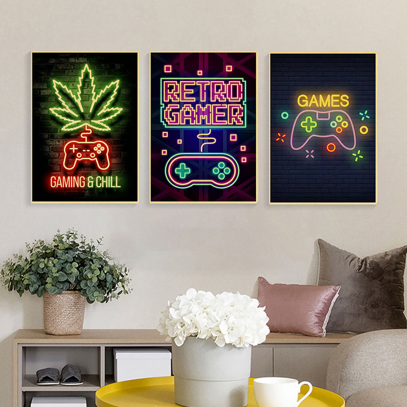 Gaming Posters Game Retro Kraf - Retro Gaming Wallpaper avis et prix