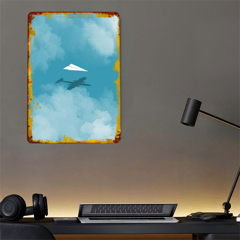 Paper Plane Printed Poster Cus - Retro Gaming Wallpaper avis et prix