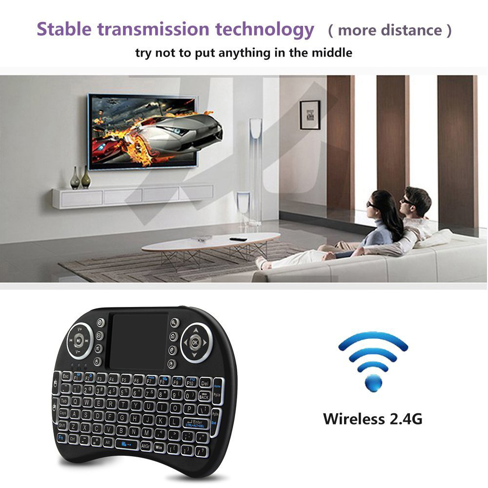 Backlit Mini Wireless Keyboard - Retro Gaming Tv Box avis et prix