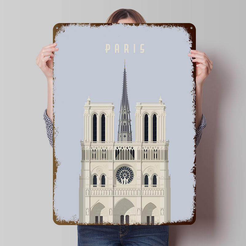 Paris Travel Tinplate Poster C - Retro Gaming Paris avis et prix