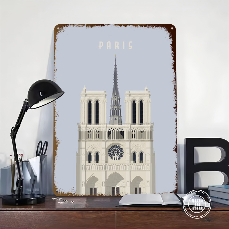 Paris Travel Tinplate Poster C - Retro Gaming Paris avis et prix