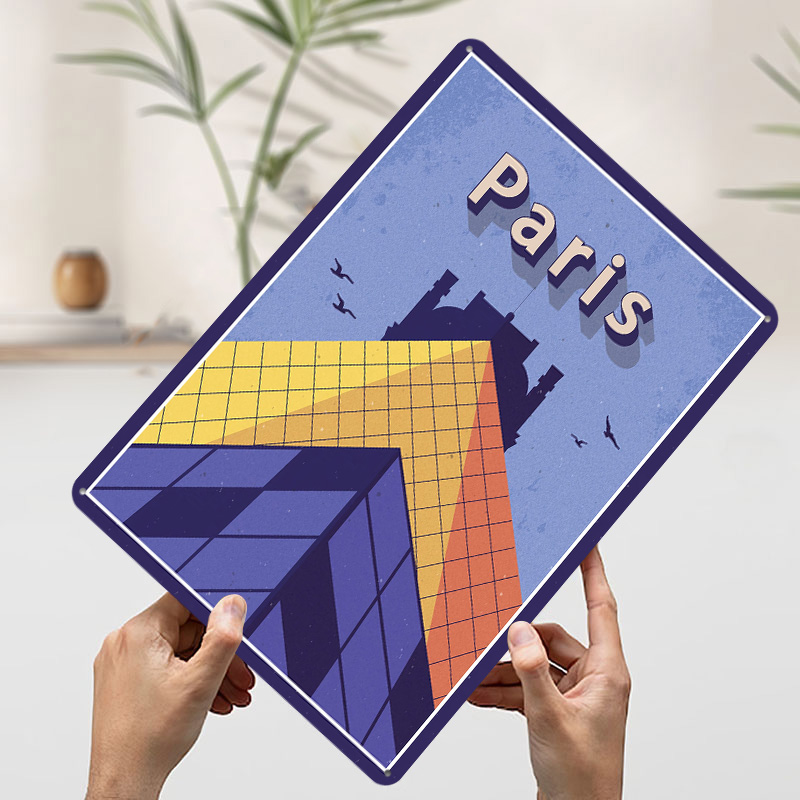 Travel to Paris Metal Poster C - Retro Gaming Paris avis et prix