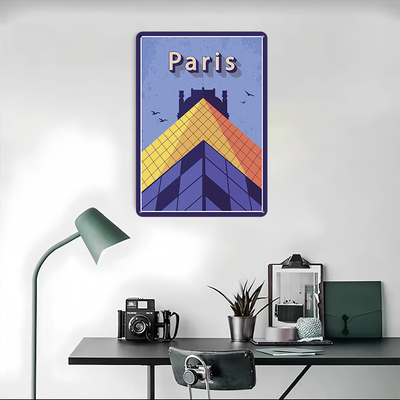 Travel to Paris Metal Poster C - Retro Gaming Paris avis et prix